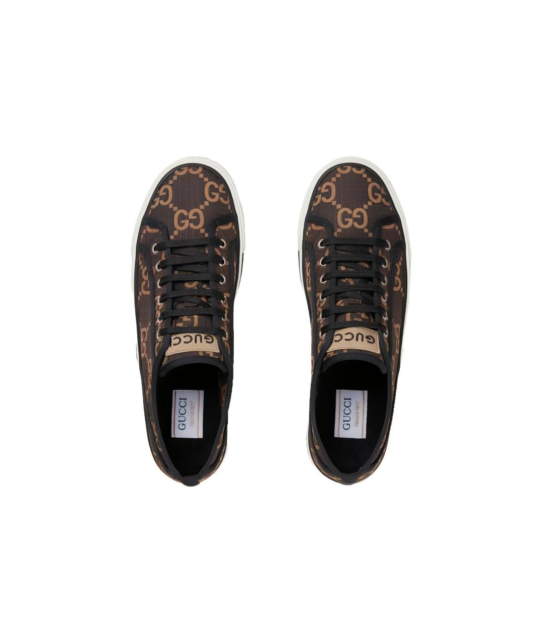 GUCCI Коричневые низкие кроссовки / кеды, фото 4