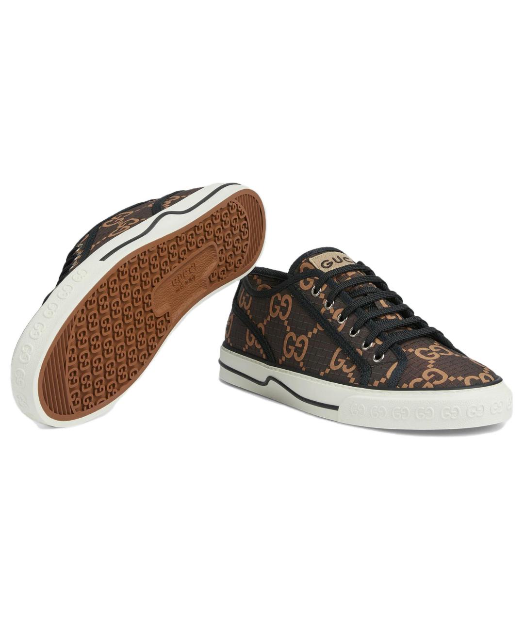 GUCCI Коричневые низкие кроссовки / кеды, фото 6