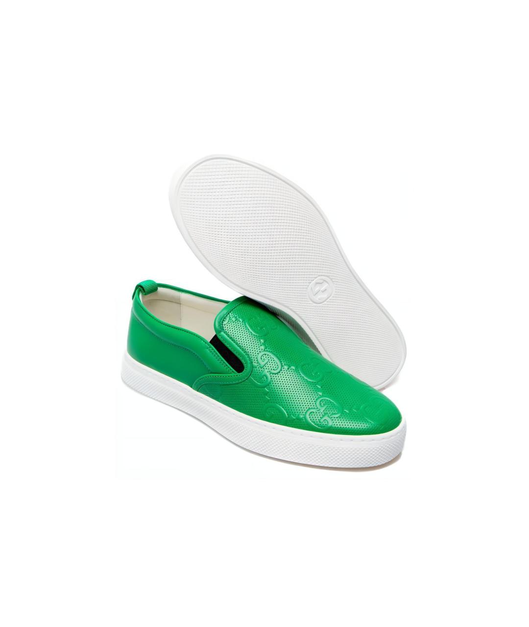 GUCCI Зеленые слипоны, фото 4