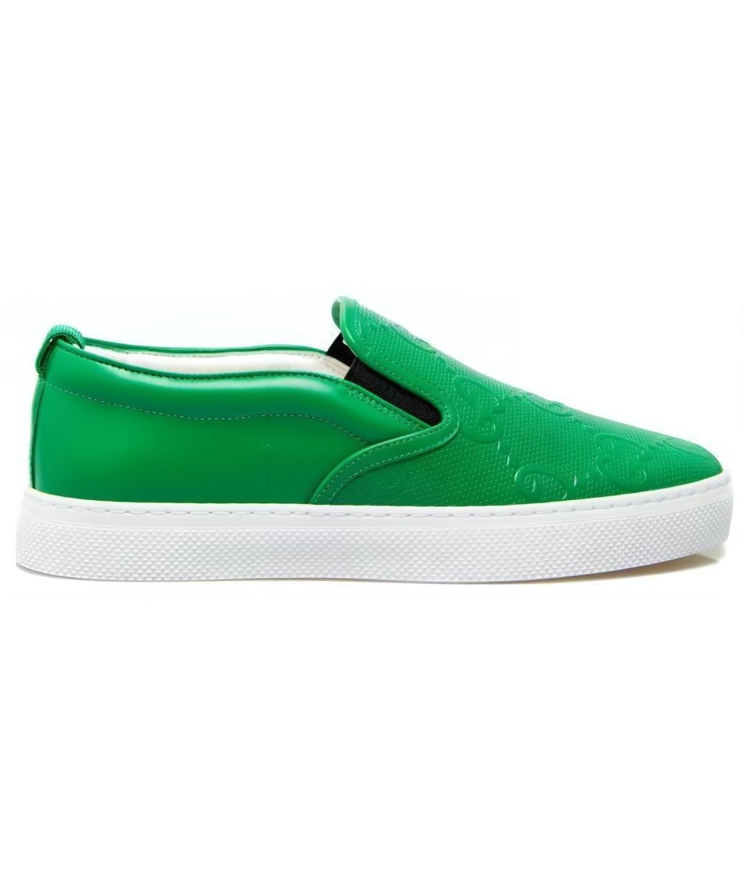 GUCCI Зеленые слипоны, фото 1