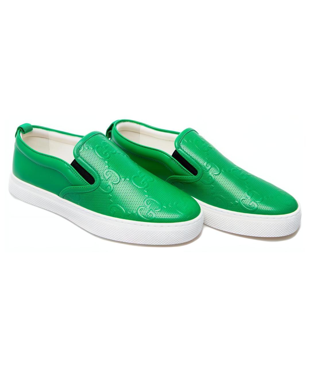 GUCCI Зеленые слипоны, фото 2