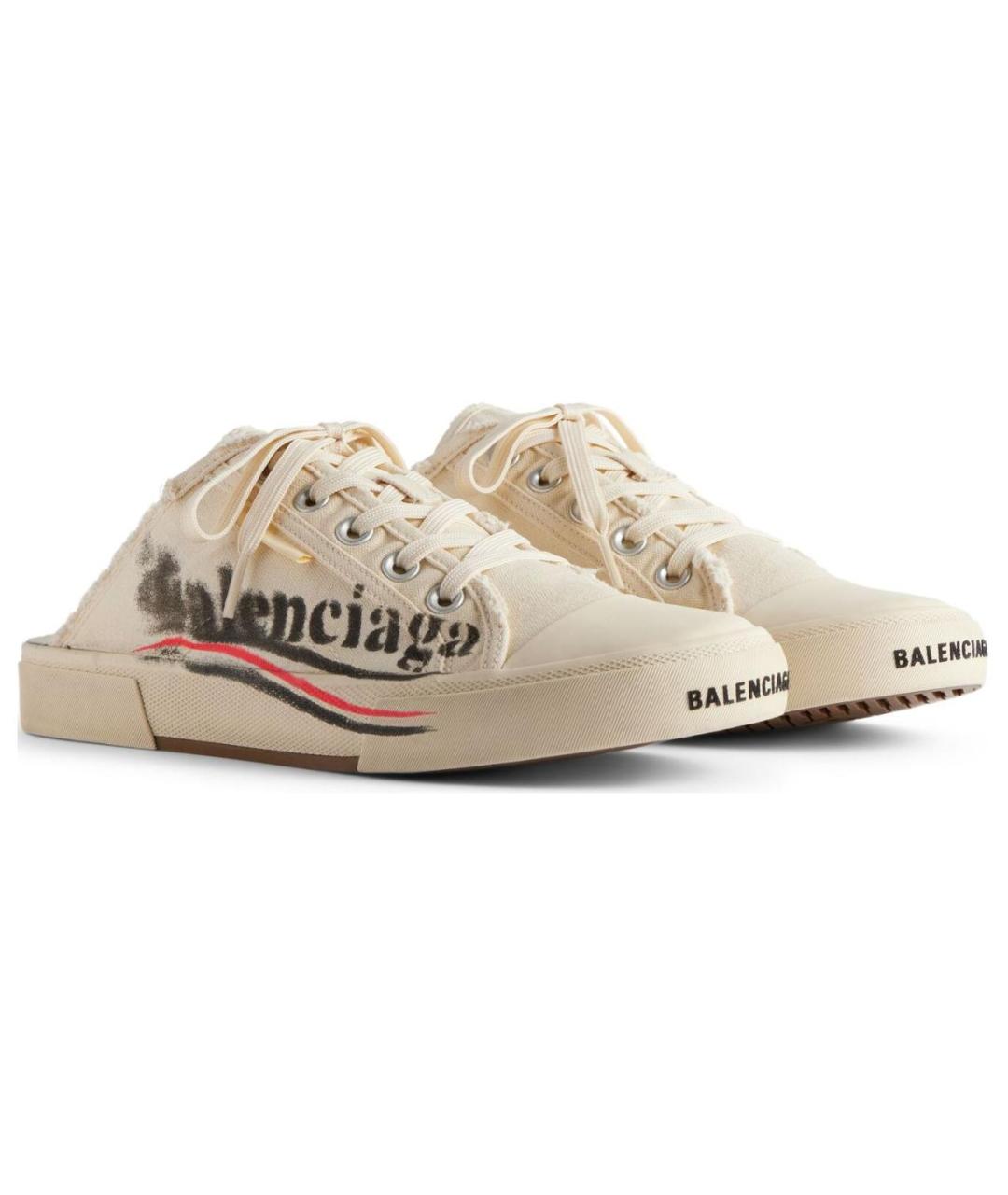 BALENCIAGA Бежевые мюли, фото 3