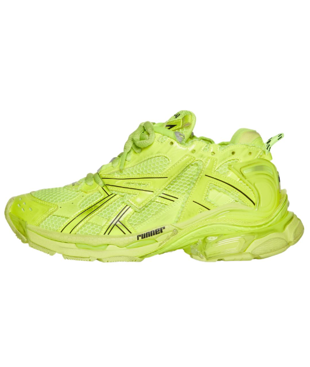 BALENCIAGA Желтые низкие кроссовки / кеды, фото 2