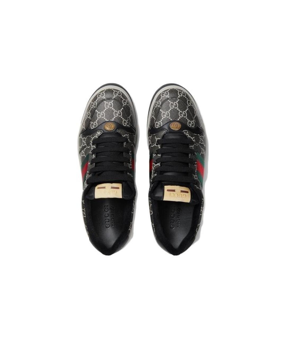GUCCI Черные низкие кроссовки / кеды, фото 3