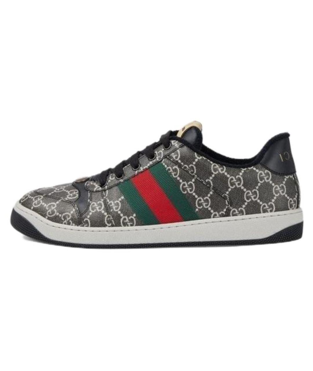 GUCCI Черные низкие кроссовки / кеды, фото 6