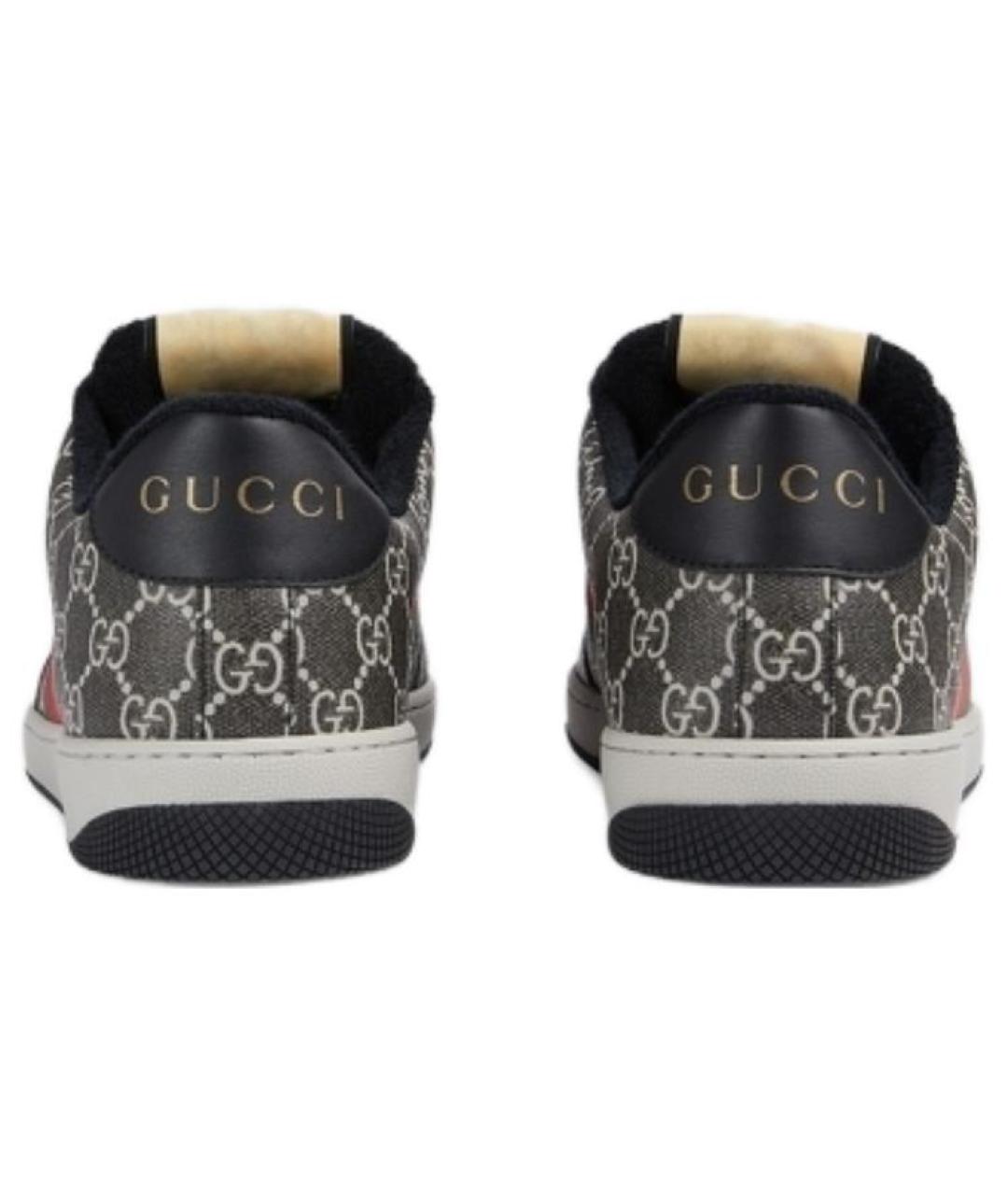GUCCI Черные низкие кроссовки / кеды, фото 4