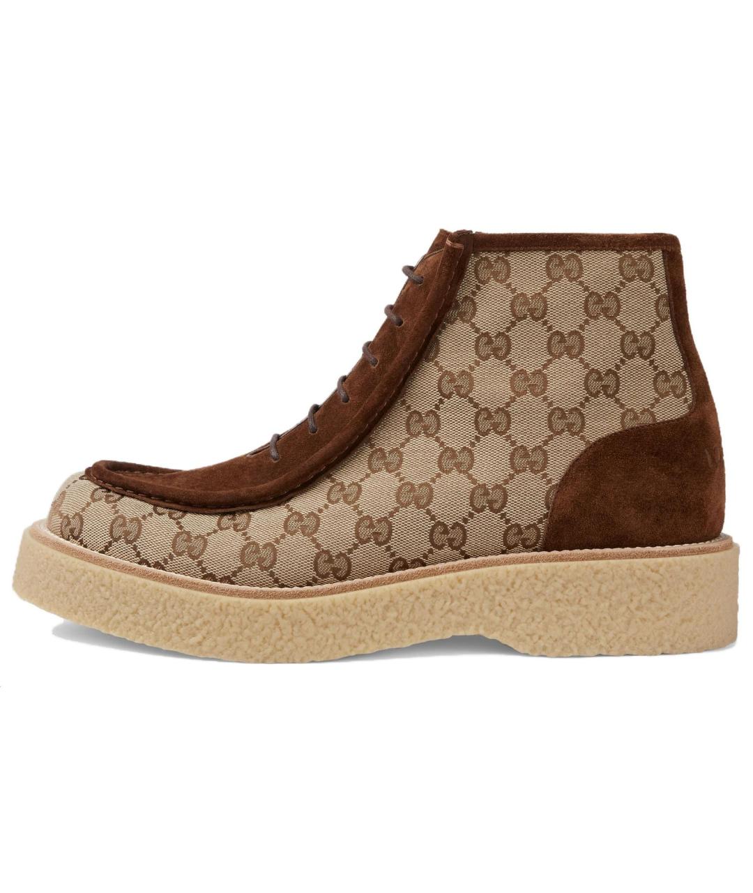 GUCCI Бежевые высокие ботинки, фото 2