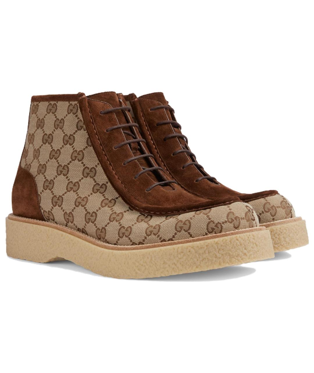 GUCCI Бежевые высокие ботинки, фото 3
