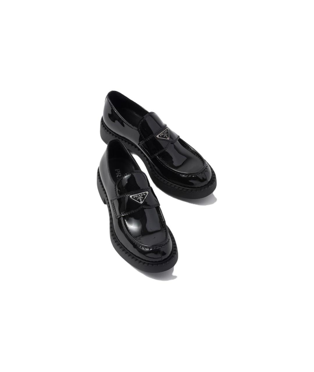 PRADA Черные кожаные лоферы, фото 3