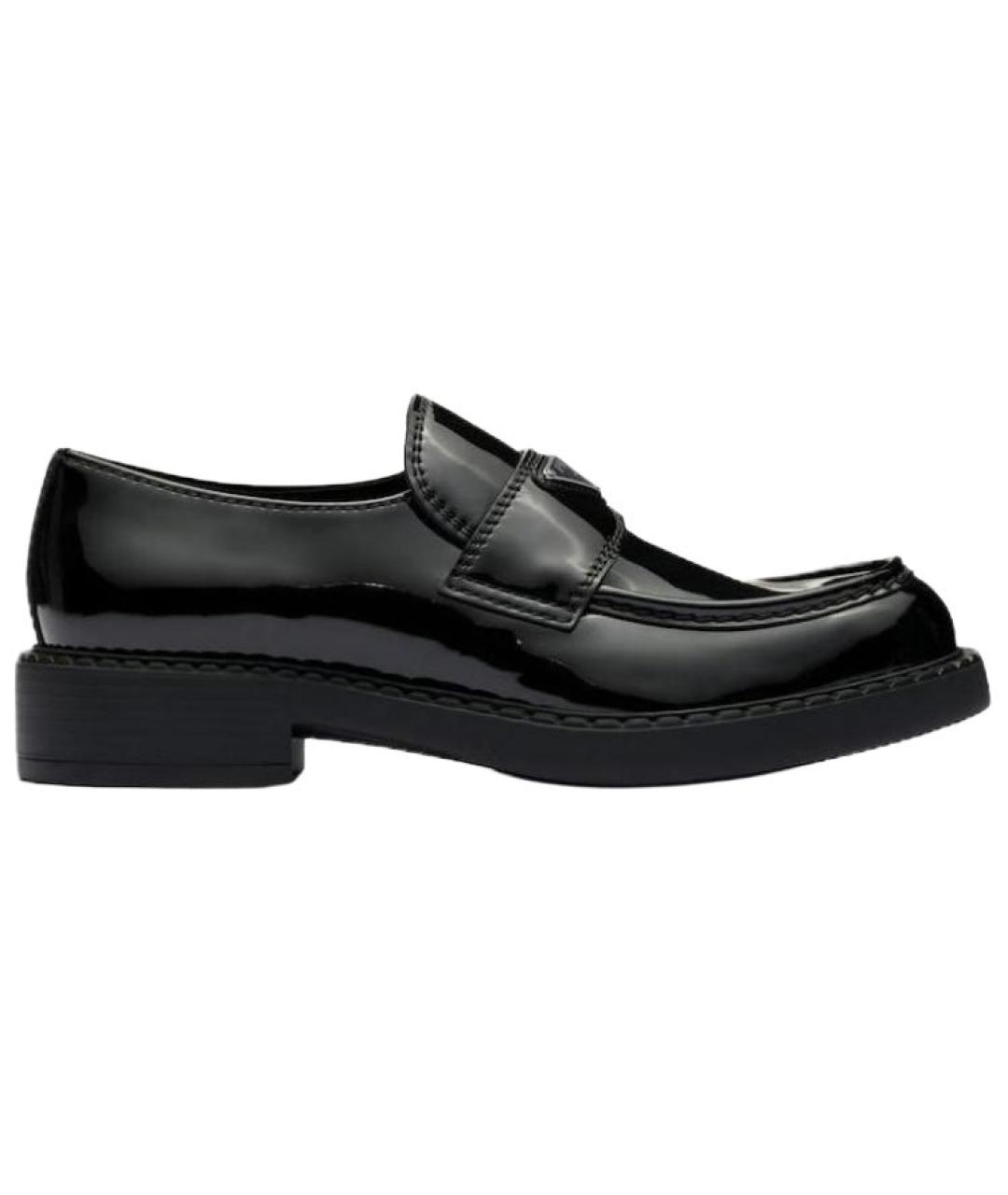 PRADA Черные кожаные лоферы, фото 1