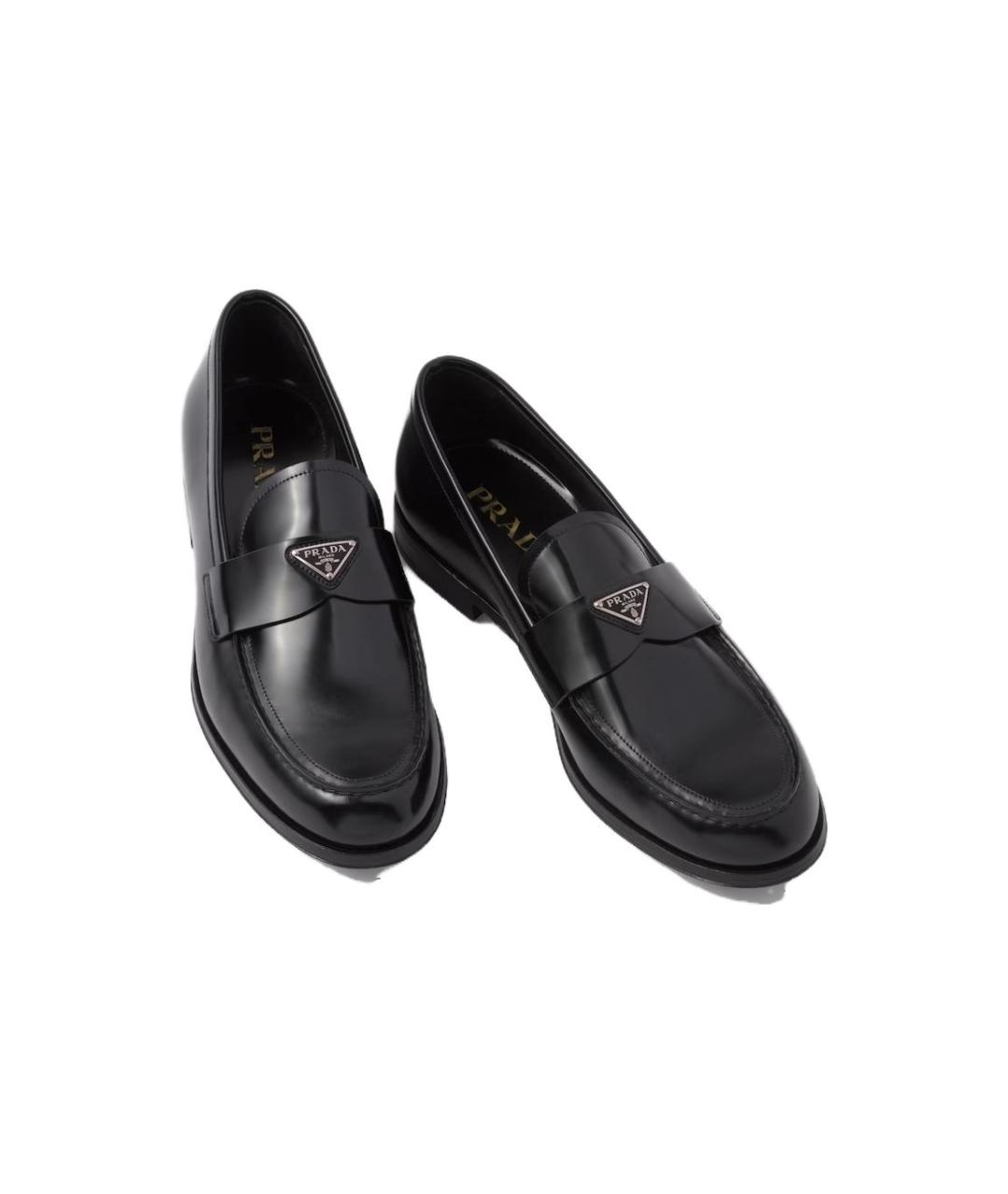 PRADA Черные кожаные лоферы, фото 3
