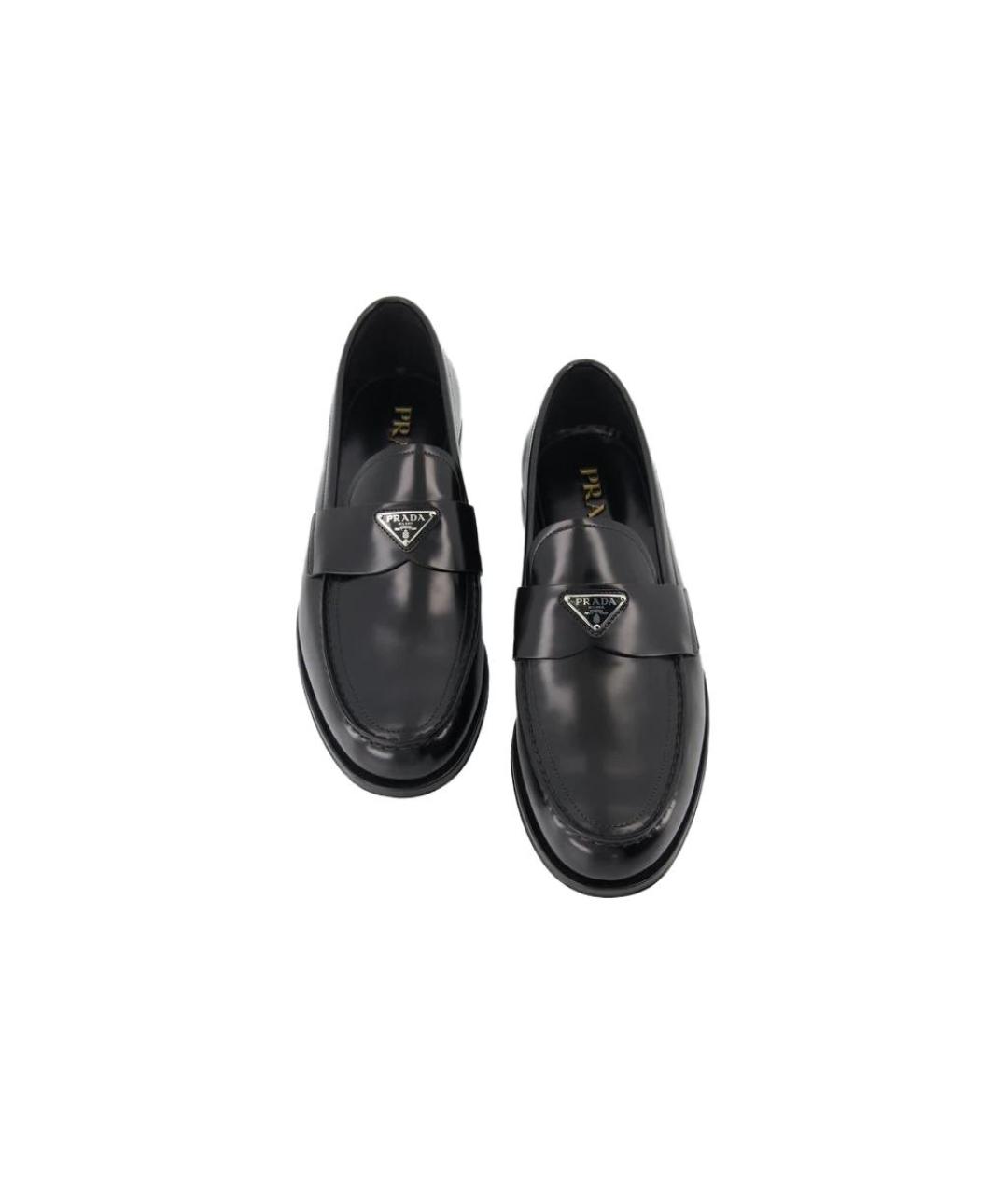 PRADA Черные кожаные лоферы, фото 5