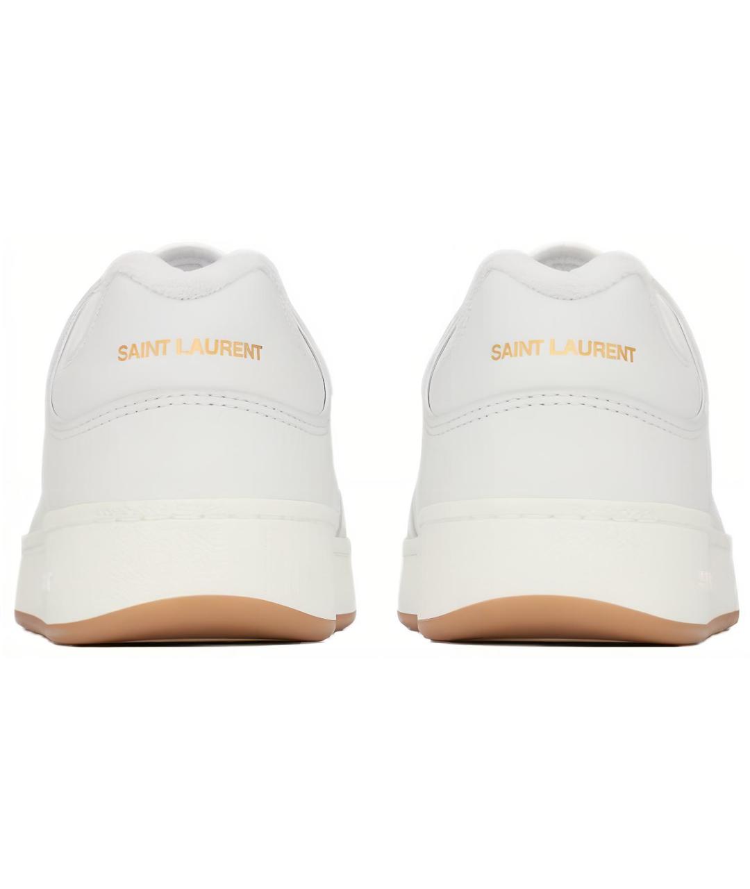 SAINT LAURENT Белые кожаные кроссовки, фото 5