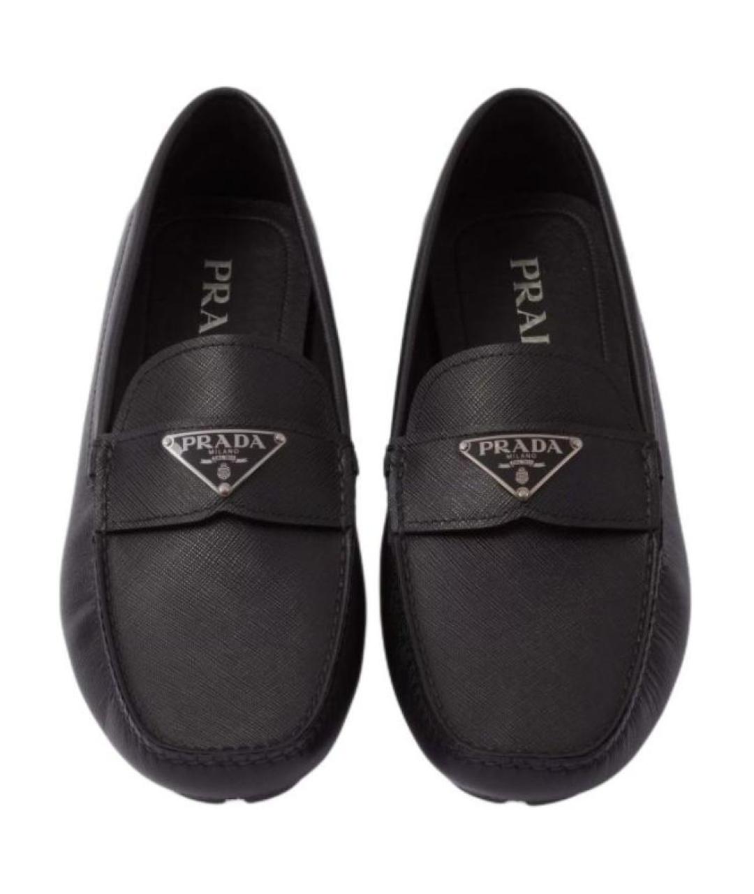 PRADA Черные кожаные лоферы, фото 5