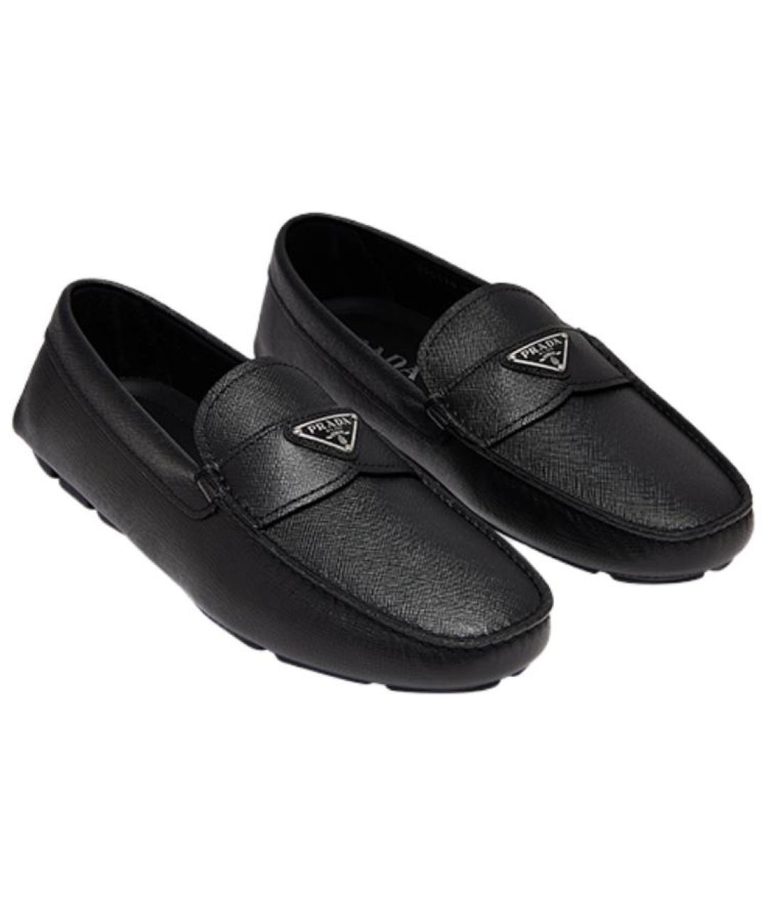 PRADA Черные кожаные лоферы, фото 3