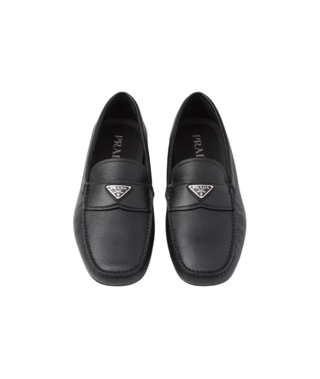 PRADA Черные кожаные лоферы, фото 5