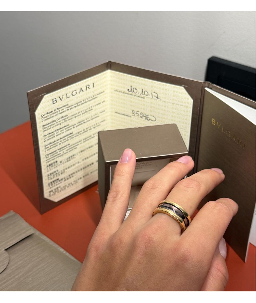 BVLGARI Коричневое кольцо из розового золота, фото 6