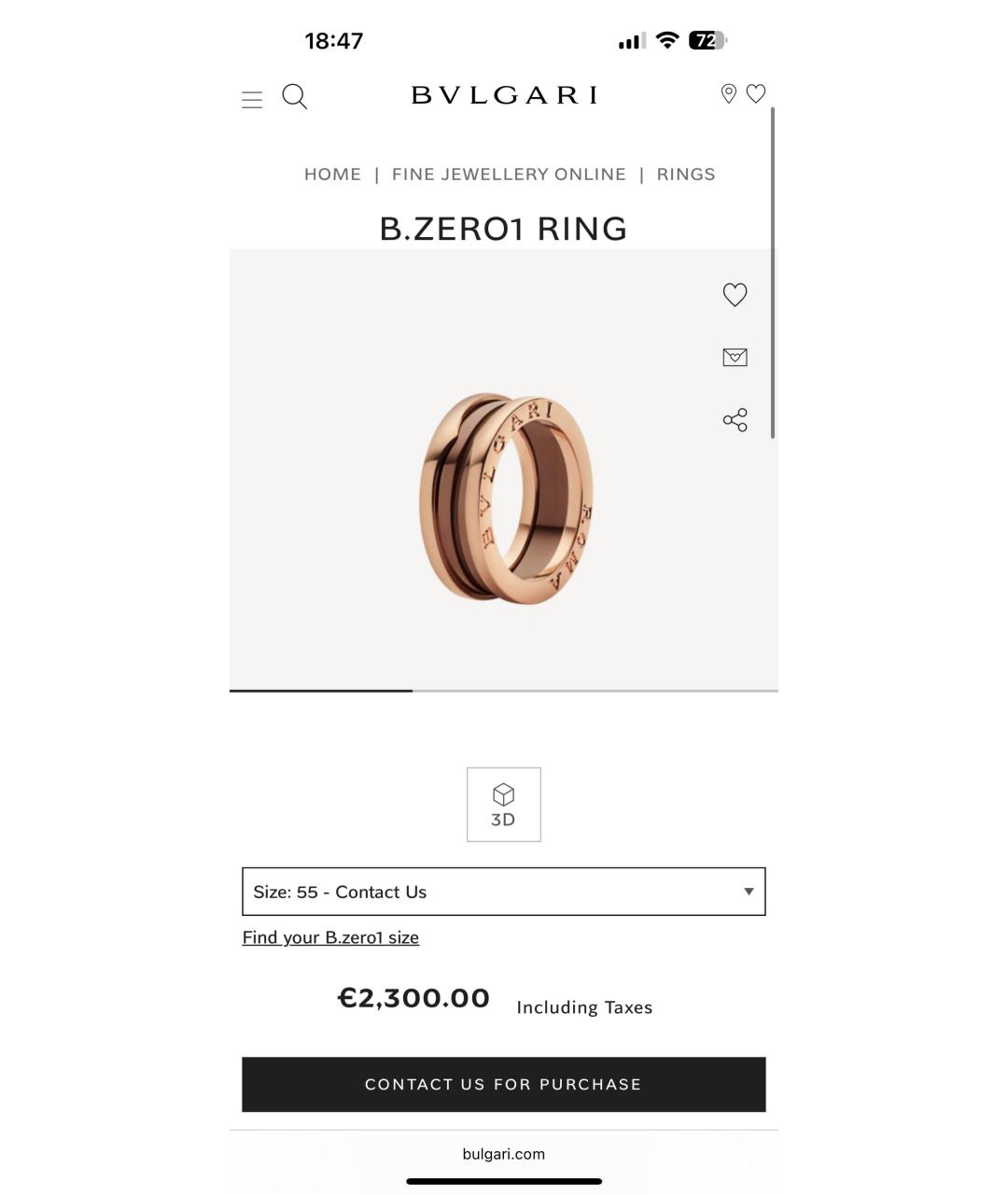 BVLGARI Коричневое кольцо из розового золота, фото 9