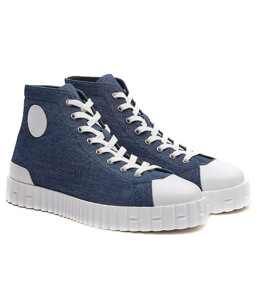 HERMES Темно-синие низкие кроссовки / кеды, фото 3