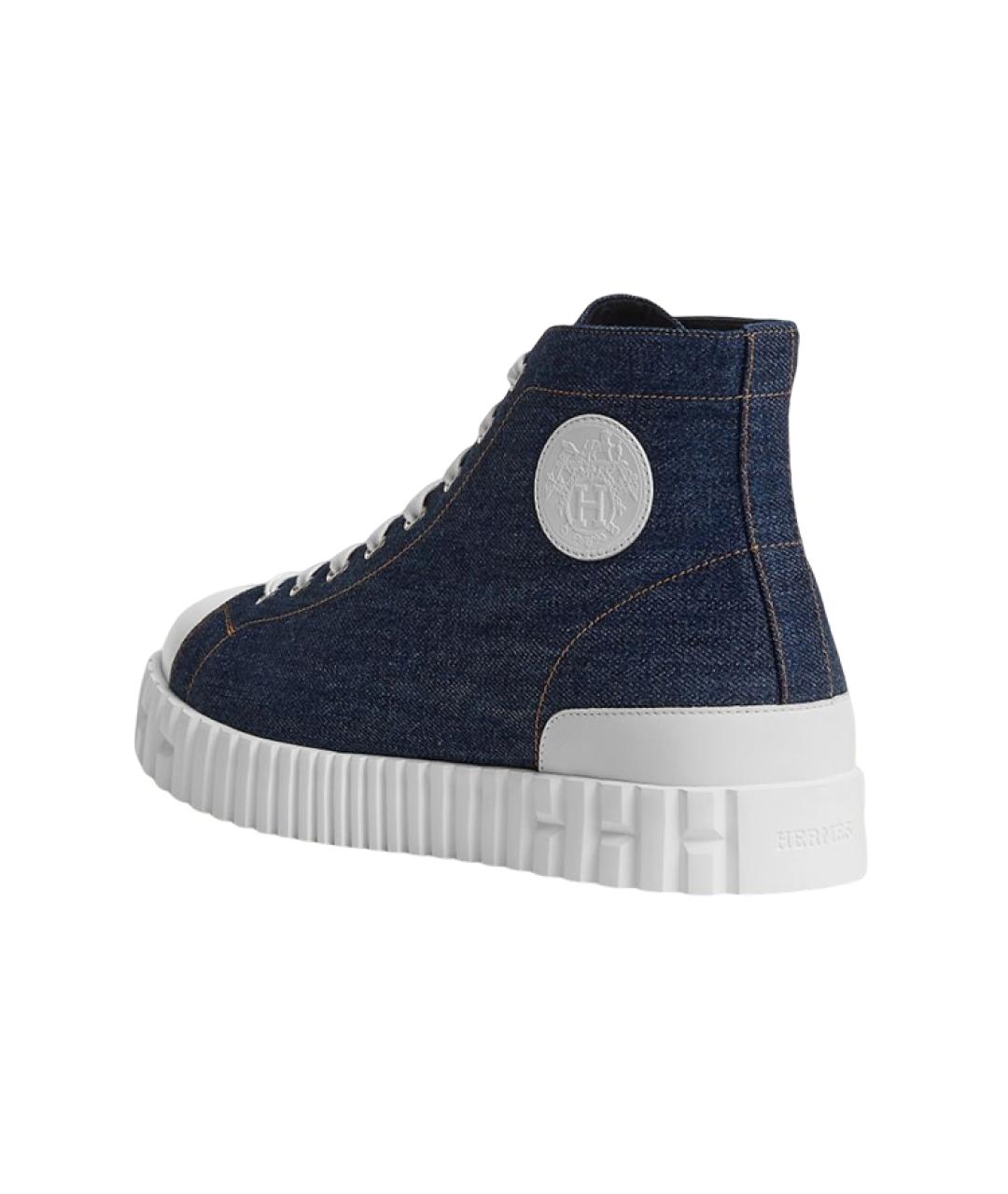 HERMES Темно-синие низкие кроссовки / кеды, фото 5