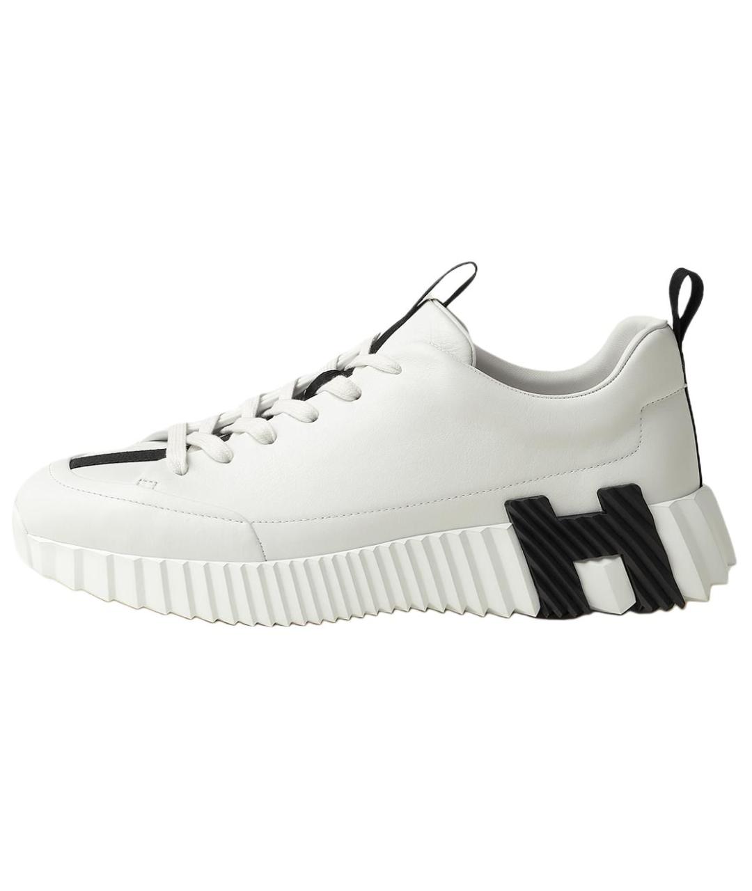 HERMES Белые кожаные низкие кроссовки / кеды, фото 2