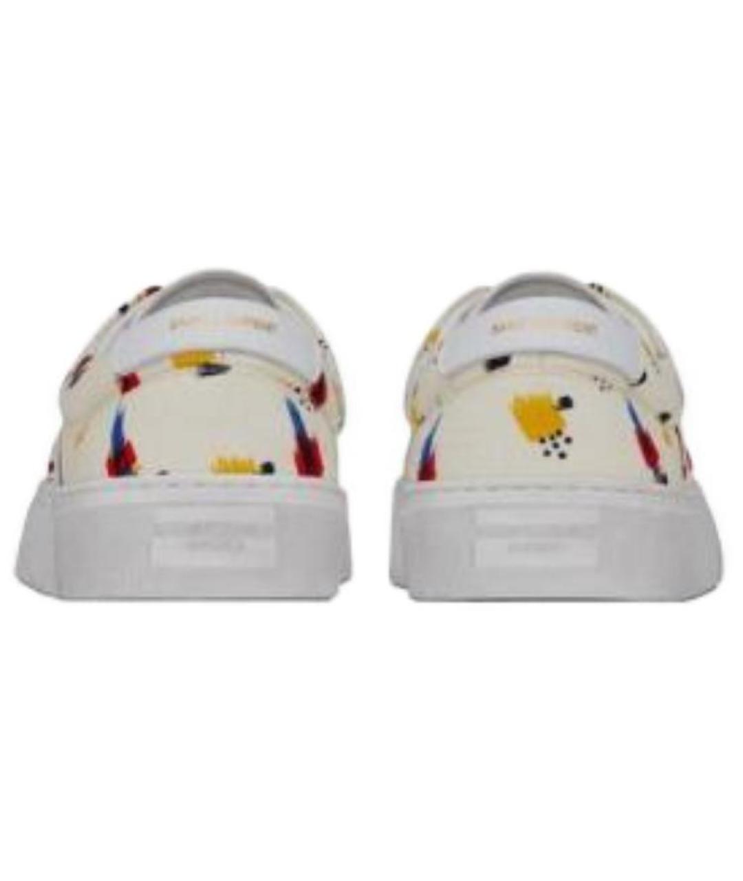 SAINT LAURENT Белые текстильные кеды, фото 6