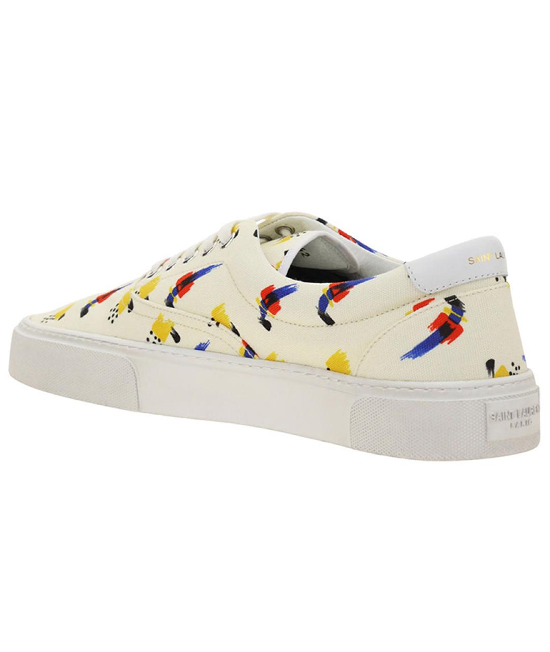 SAINT LAURENT Белые текстильные кеды, фото 4