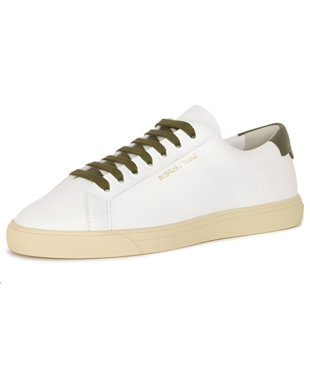 SAINT LAURENT Белые кожаные кеды, фото 3