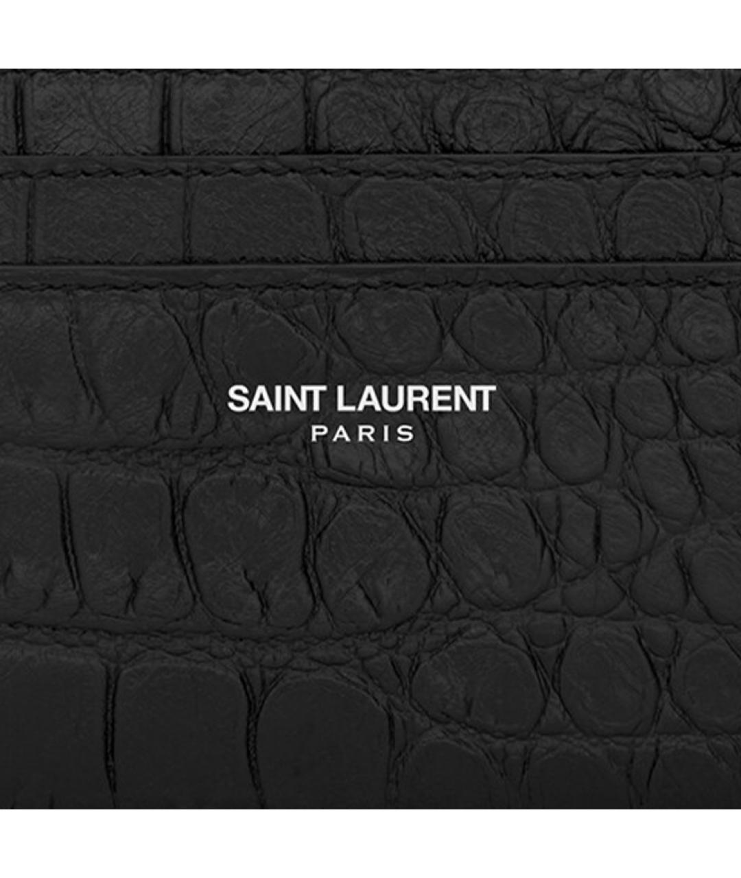 SAINT LAURENT Черный кардхолдер, фото 3