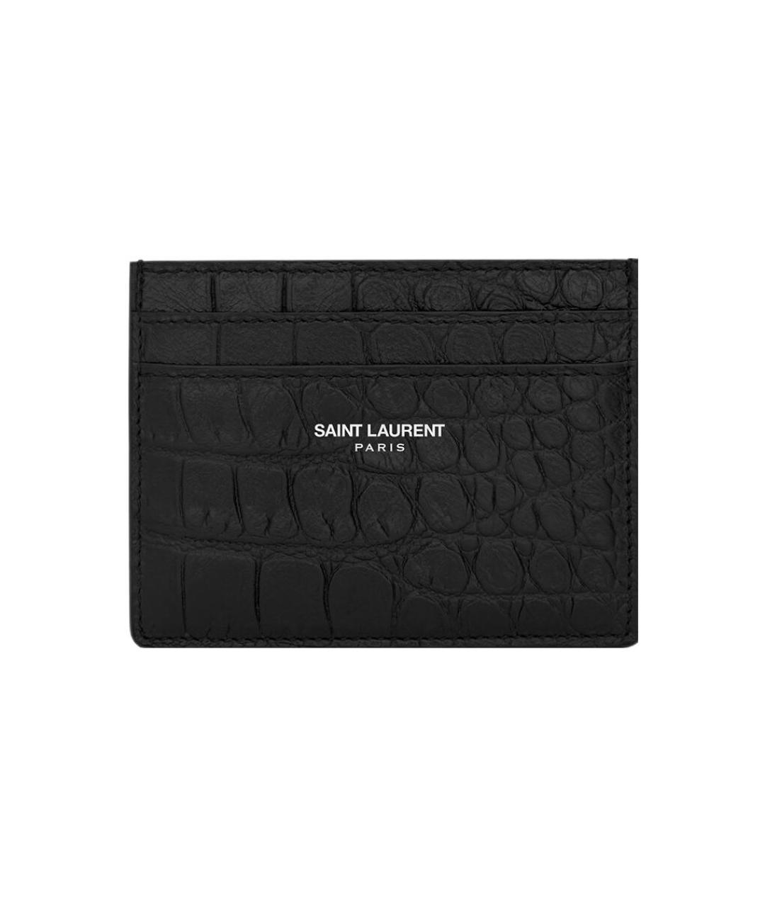 SAINT LAURENT Черный кардхолдер, фото 1