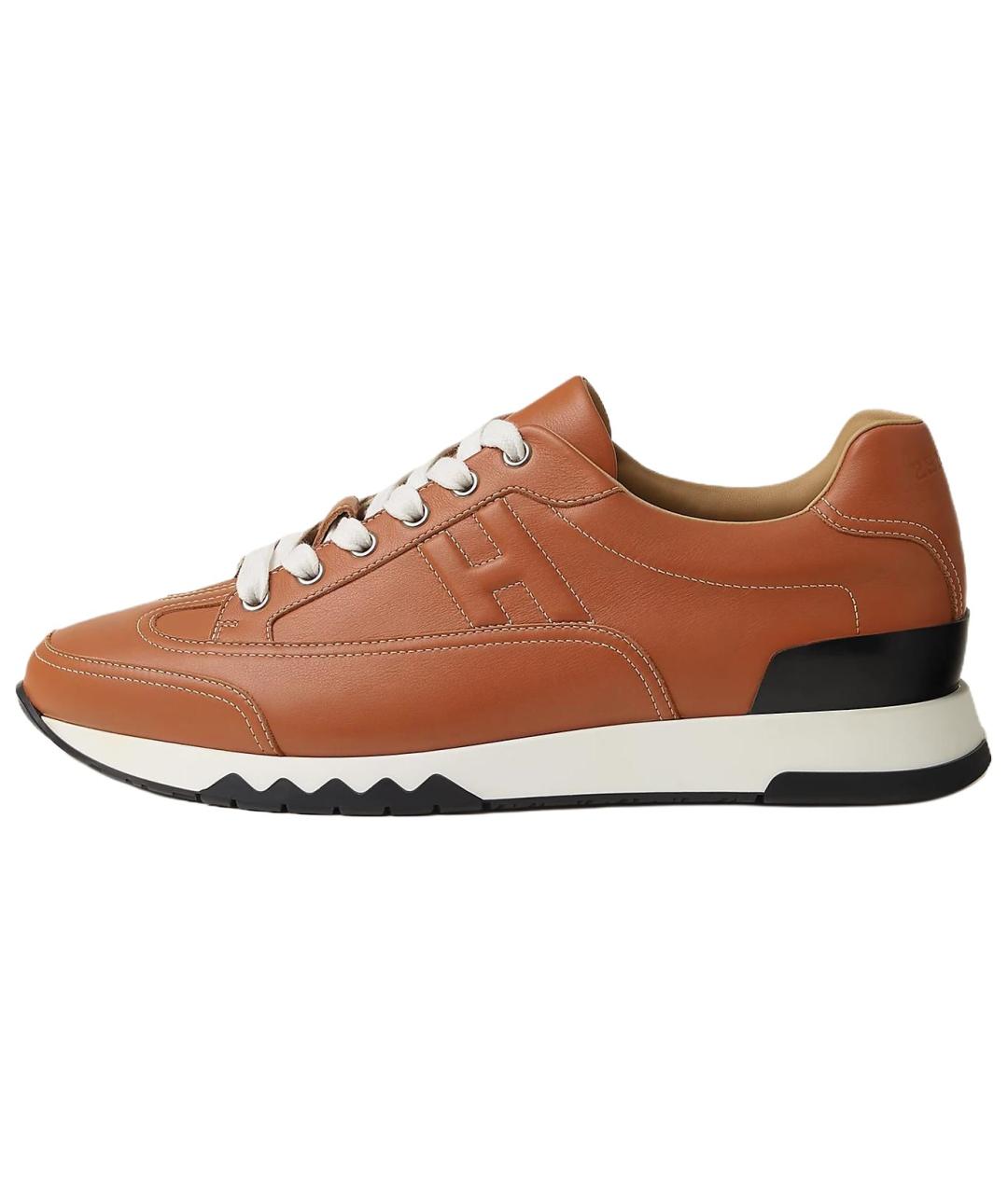 HERMES Коричневые низкие кроссовки / кеды, фото 5