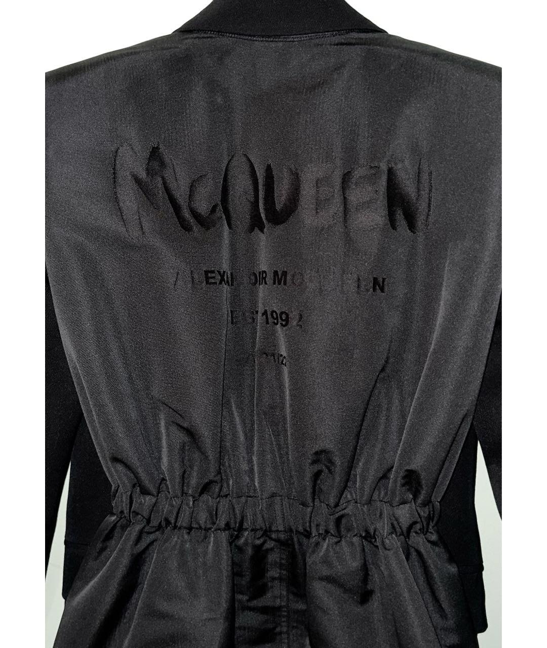 ALEXANDER MCQUEEN Черное шерстяное пальто, фото 3