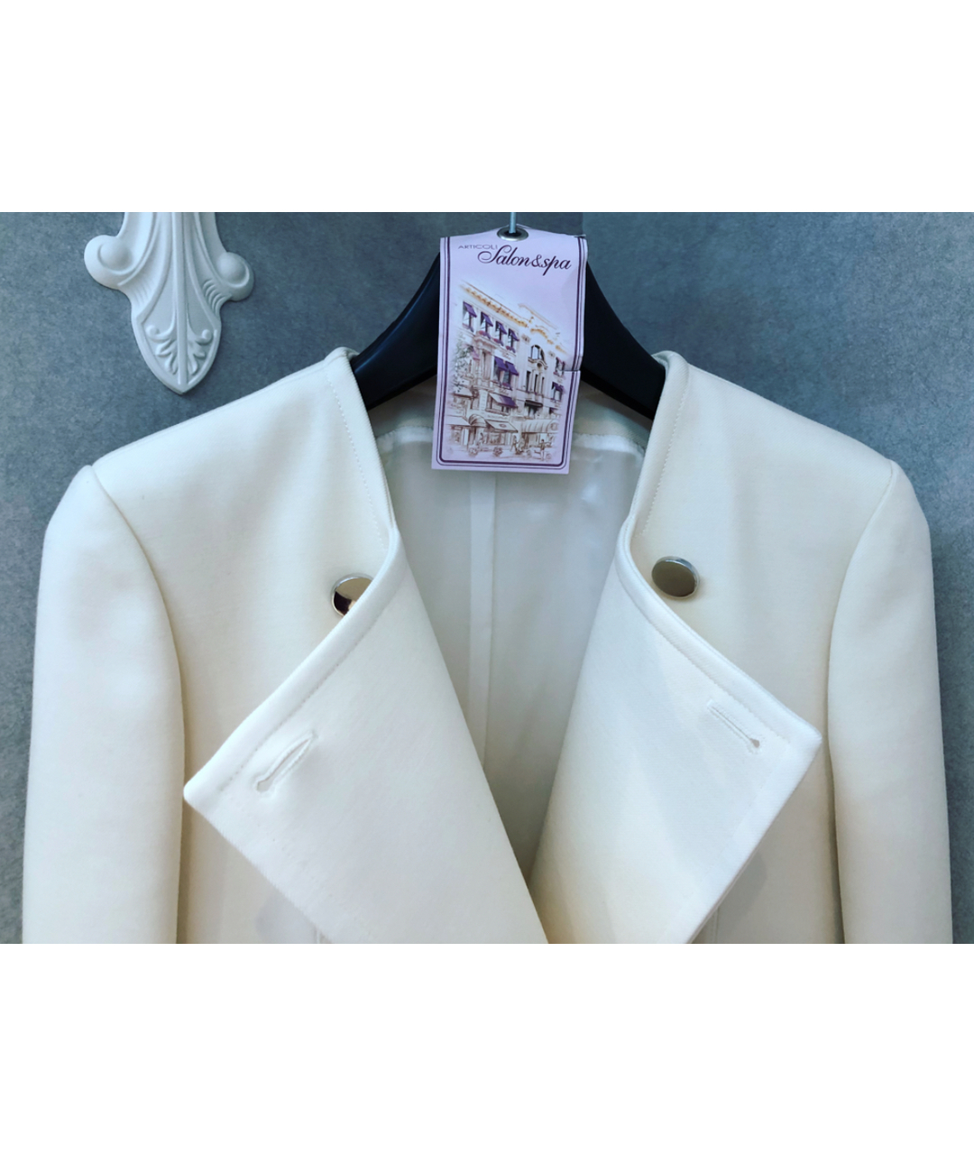 PACO RABANNE Белое полиамидовое пальто, фото 7