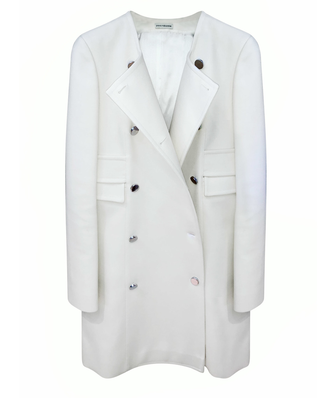 PACO RABANNE Белое полиамидовое пальто, фото 1