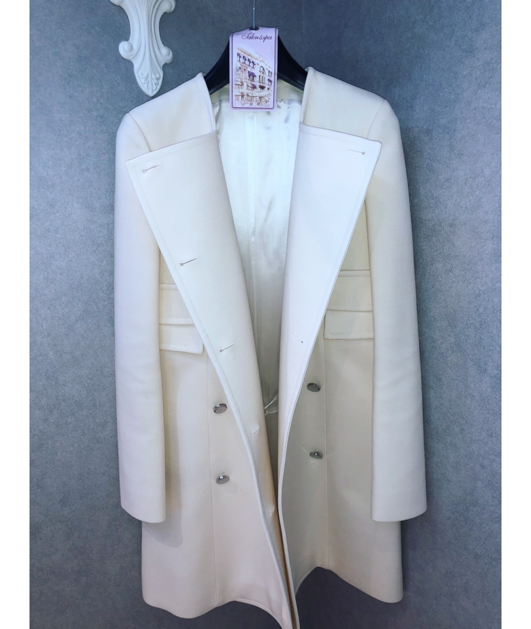 PACO RABANNE Белое полиамидовое пальто, фото 3