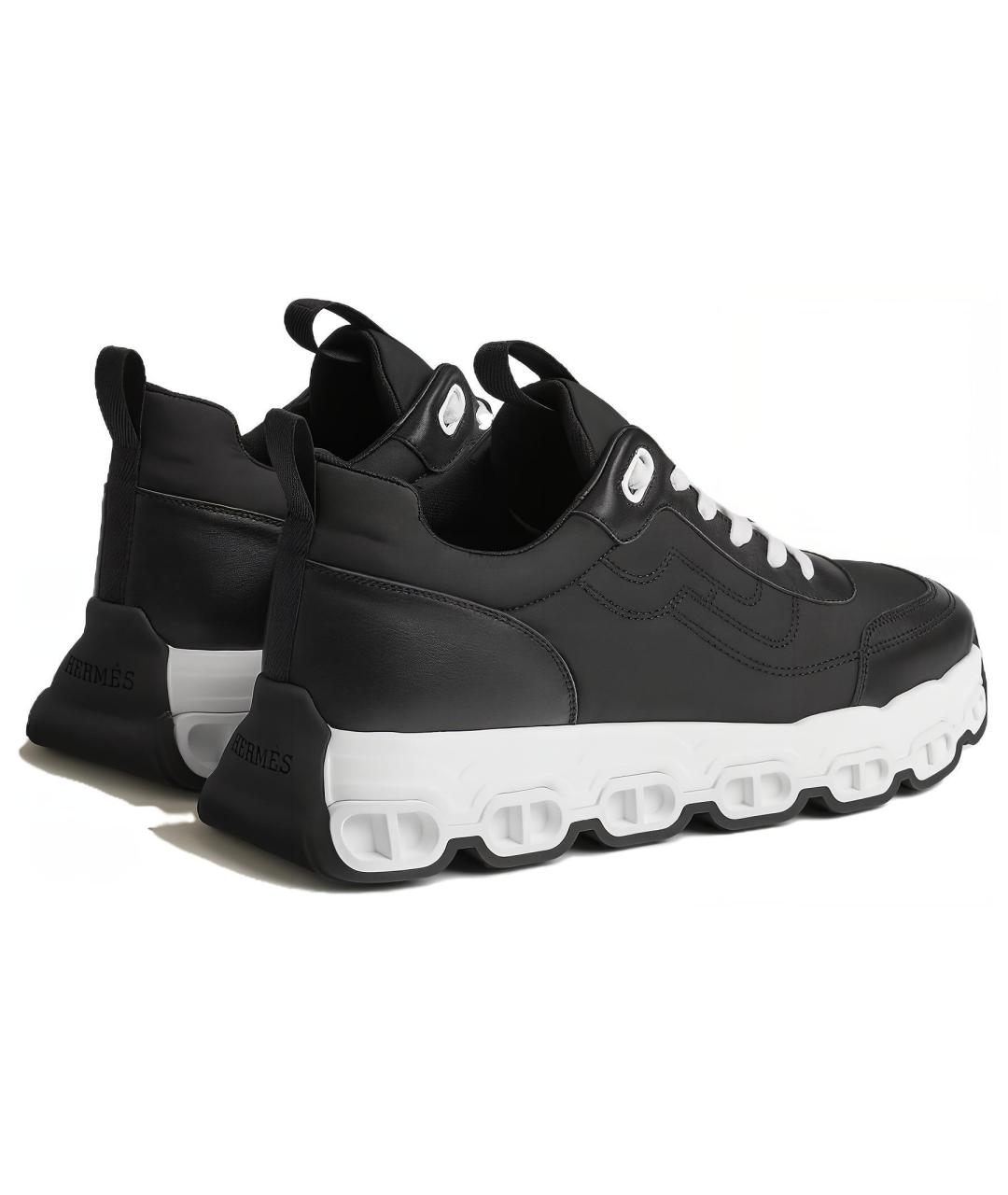 HERMES Черные низкие кроссовки / кеды, фото 3