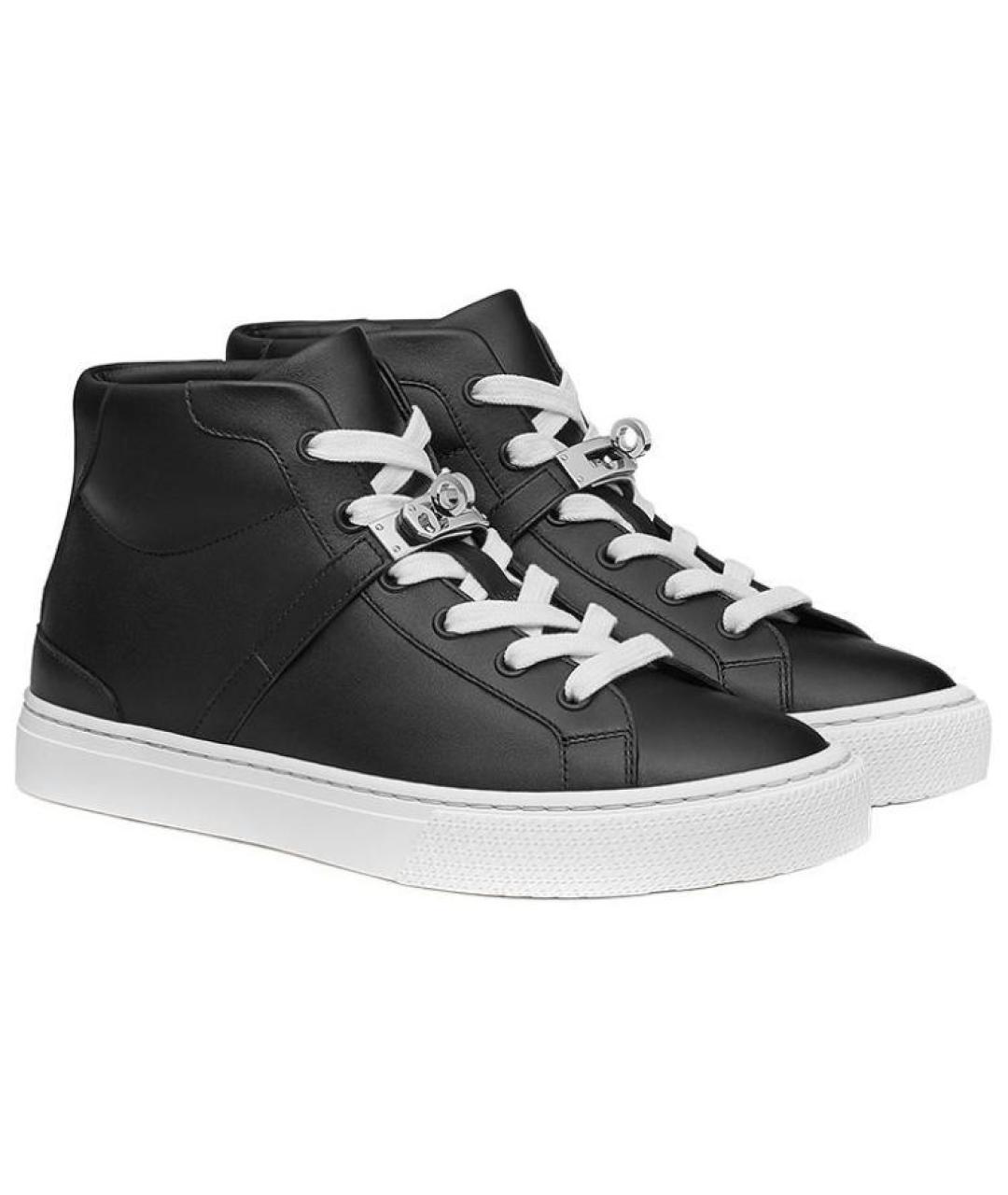 HERMES Черные кроссовки, фото 3