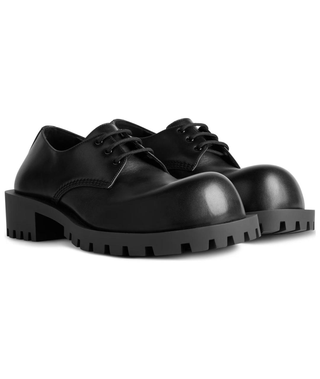 BALENCIAGA Черные кожаные лоферы, фото 3