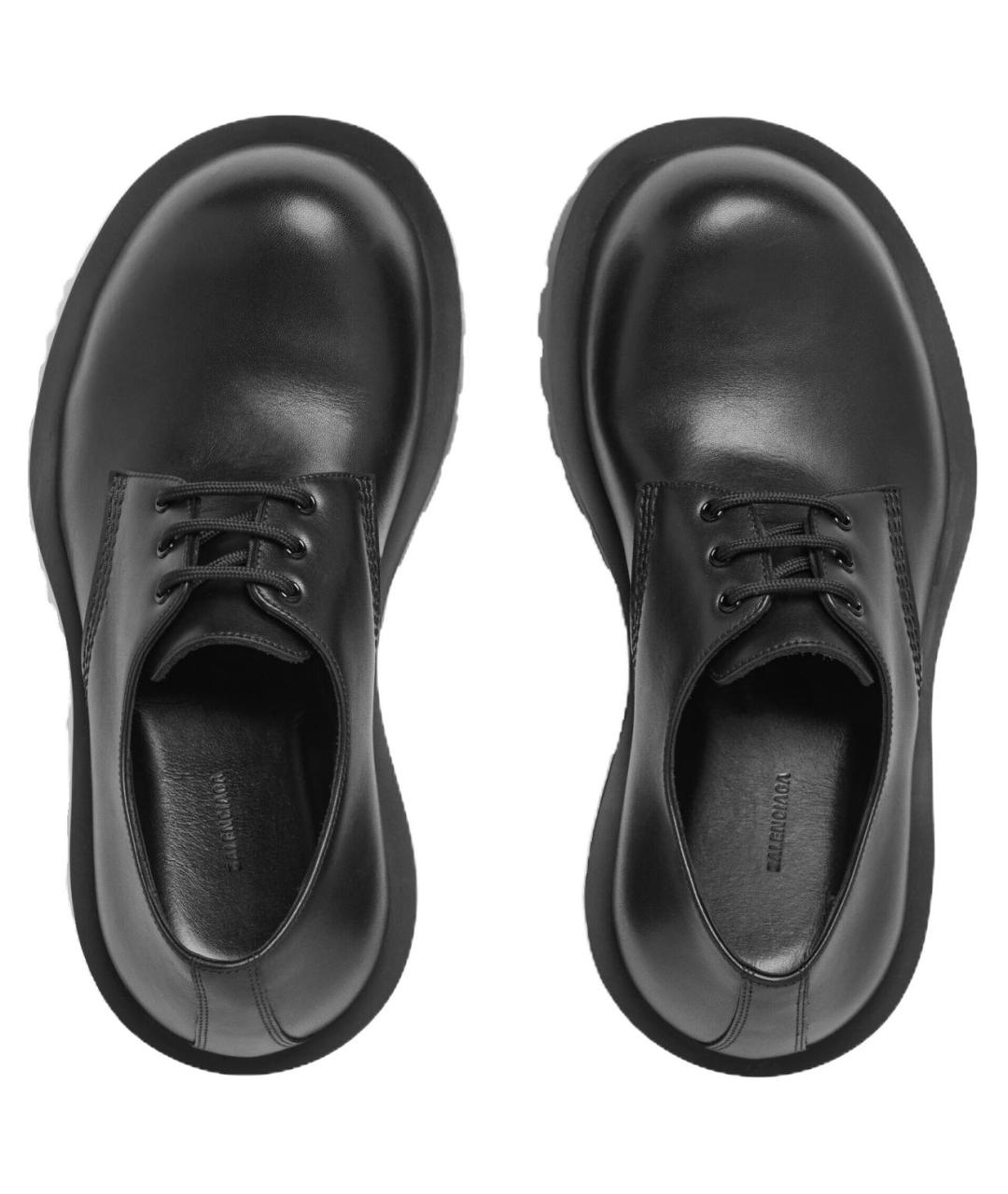BALENCIAGA Черные кожаные лоферы, фото 5