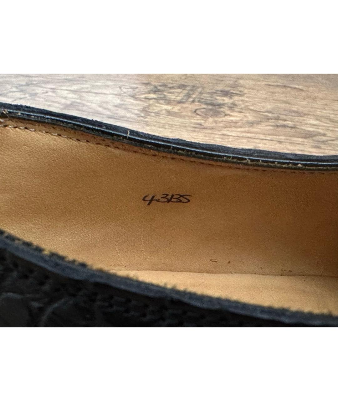 JOHN LOBB Черные туфли из экзотической кожи, фото 7