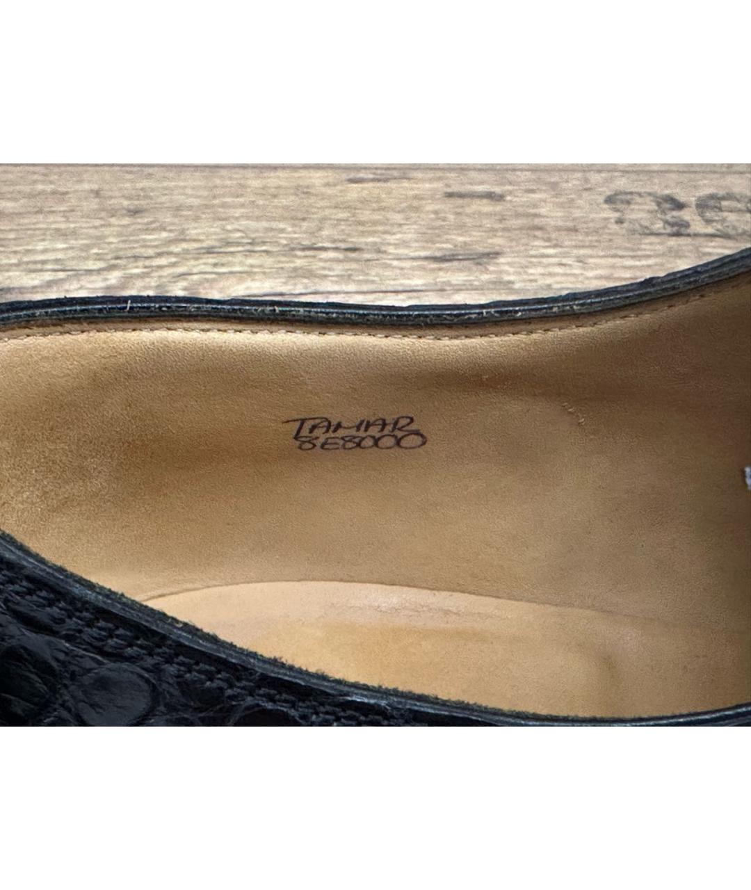 JOHN LOBB Черные туфли из экзотической кожи, фото 6