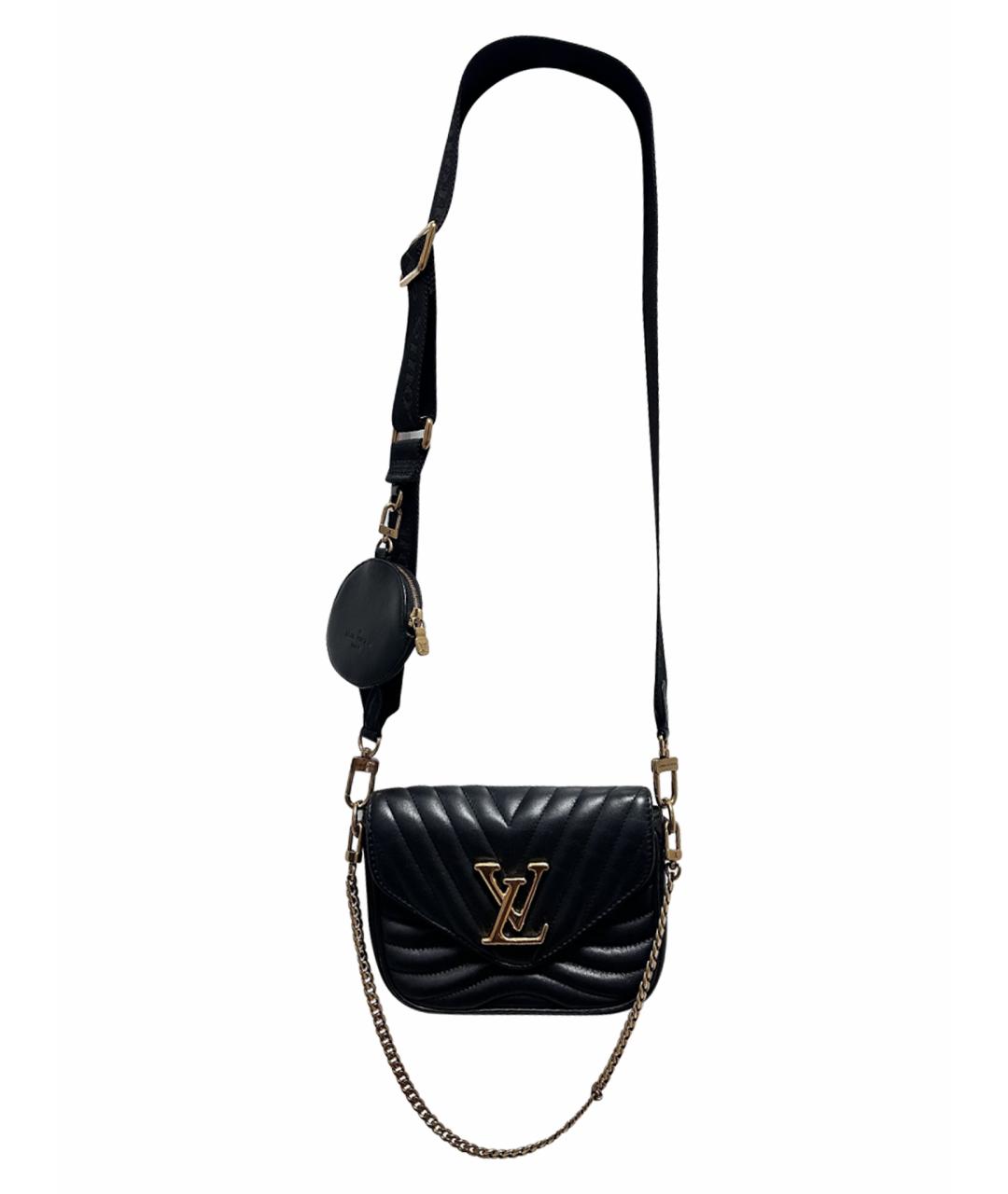LOUIS VUITTON Черная кожаная сумка через плечо, фото 1