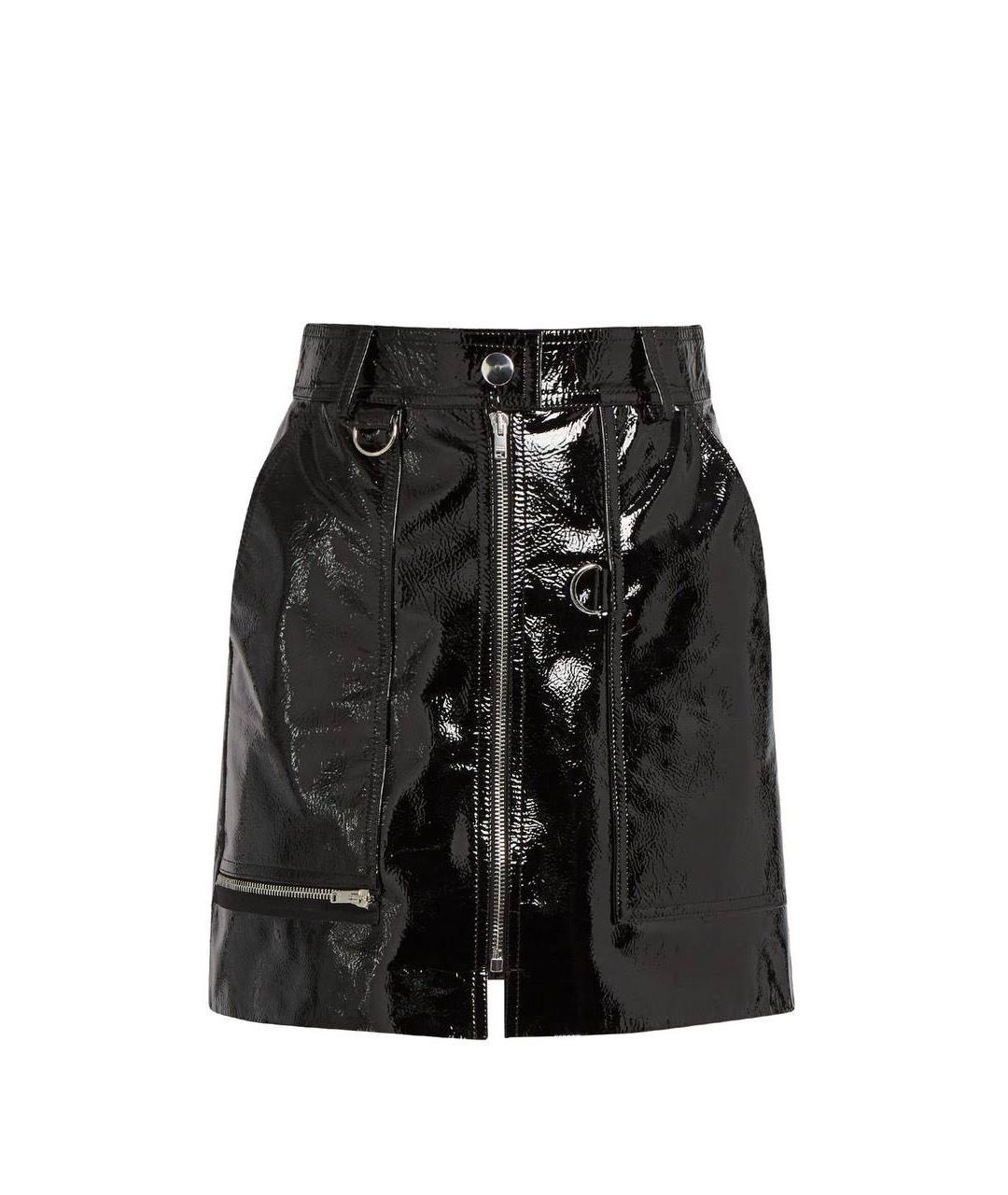 ISABEL MARANT Черная кожаная юбка мини, фото 1