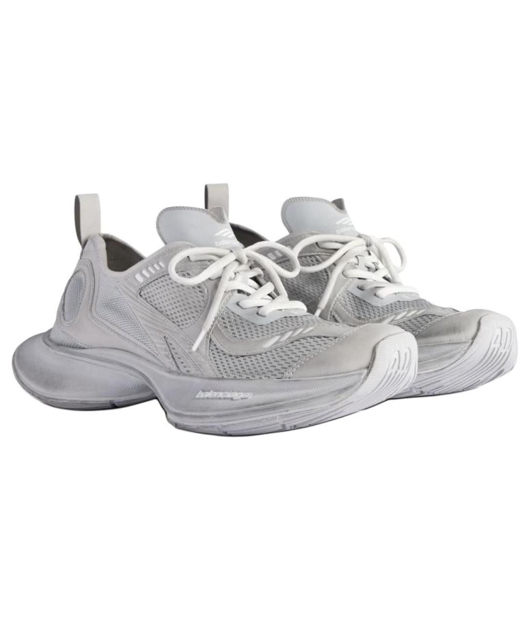 BALENCIAGA Серые низкие кроссовки / кеды, фото 3