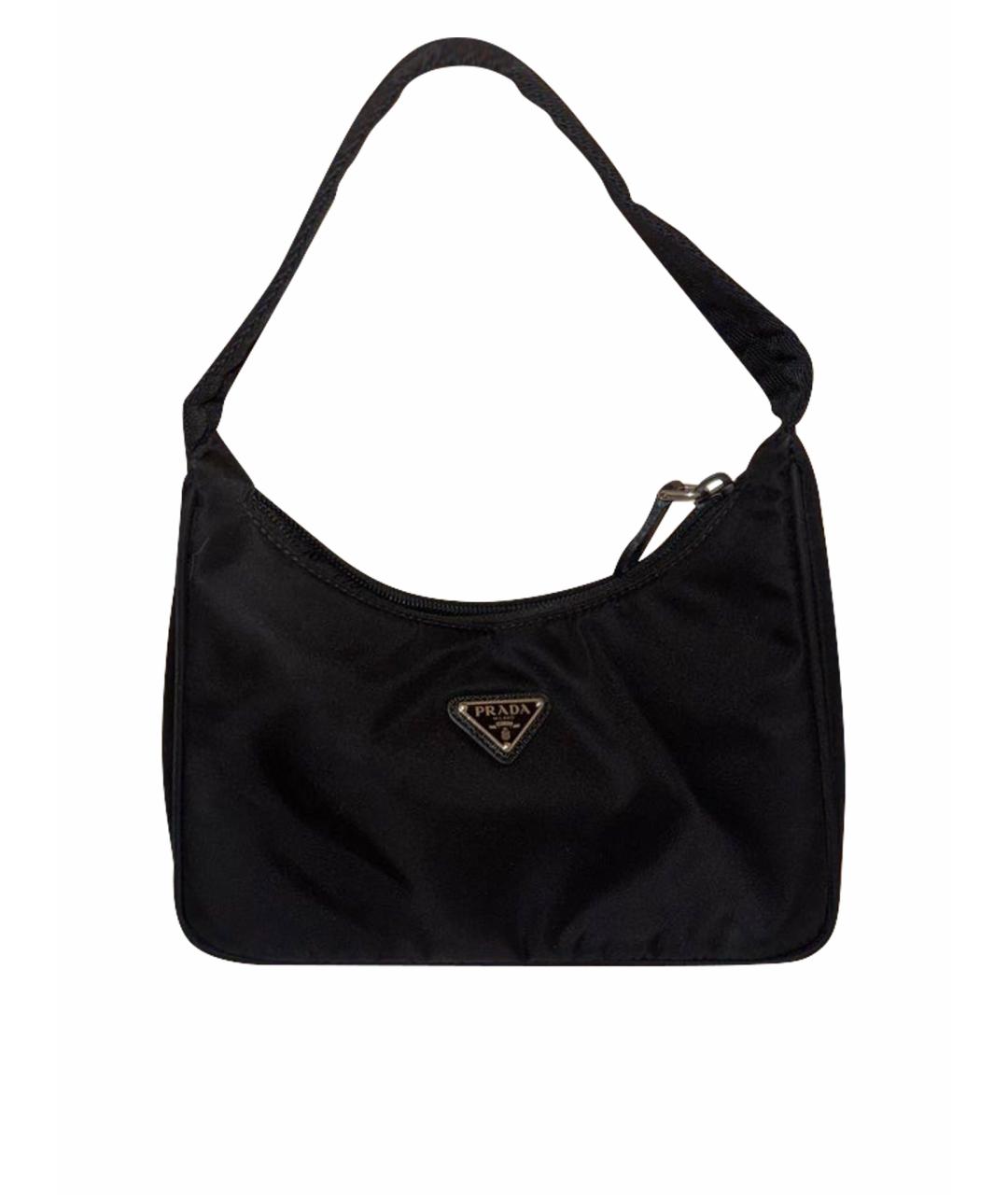 PRADA Черная синтетическая сумка с короткими ручками, фото 1