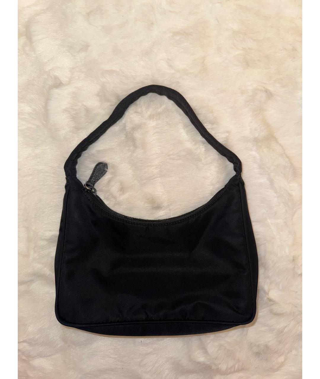 PRADA Черная синтетическая сумка с короткими ручками, фото 3