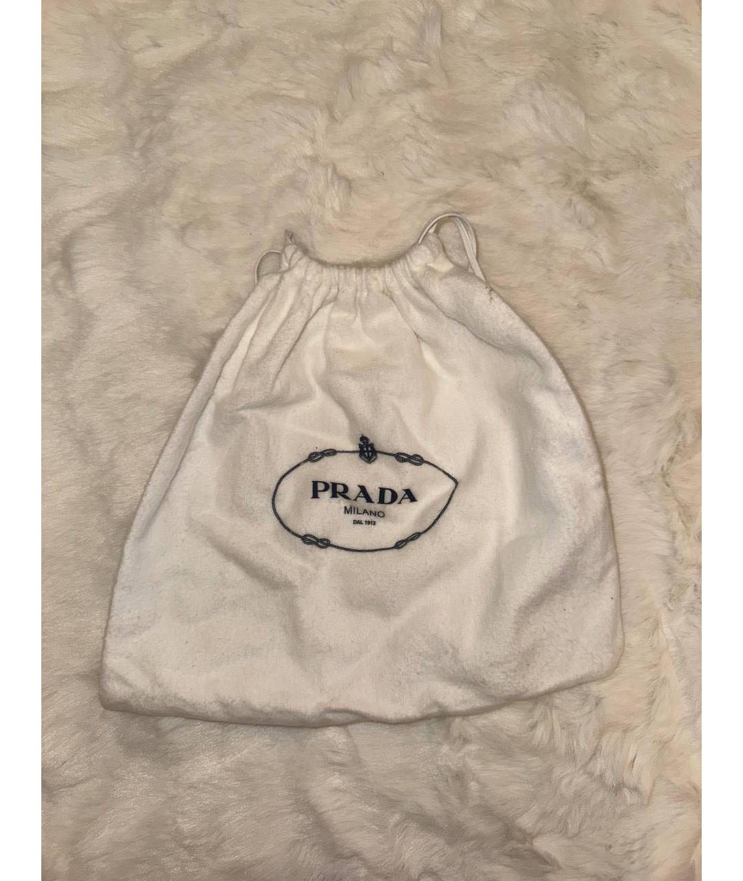 PRADA Черная синтетическая сумка с короткими ручками, фото 7