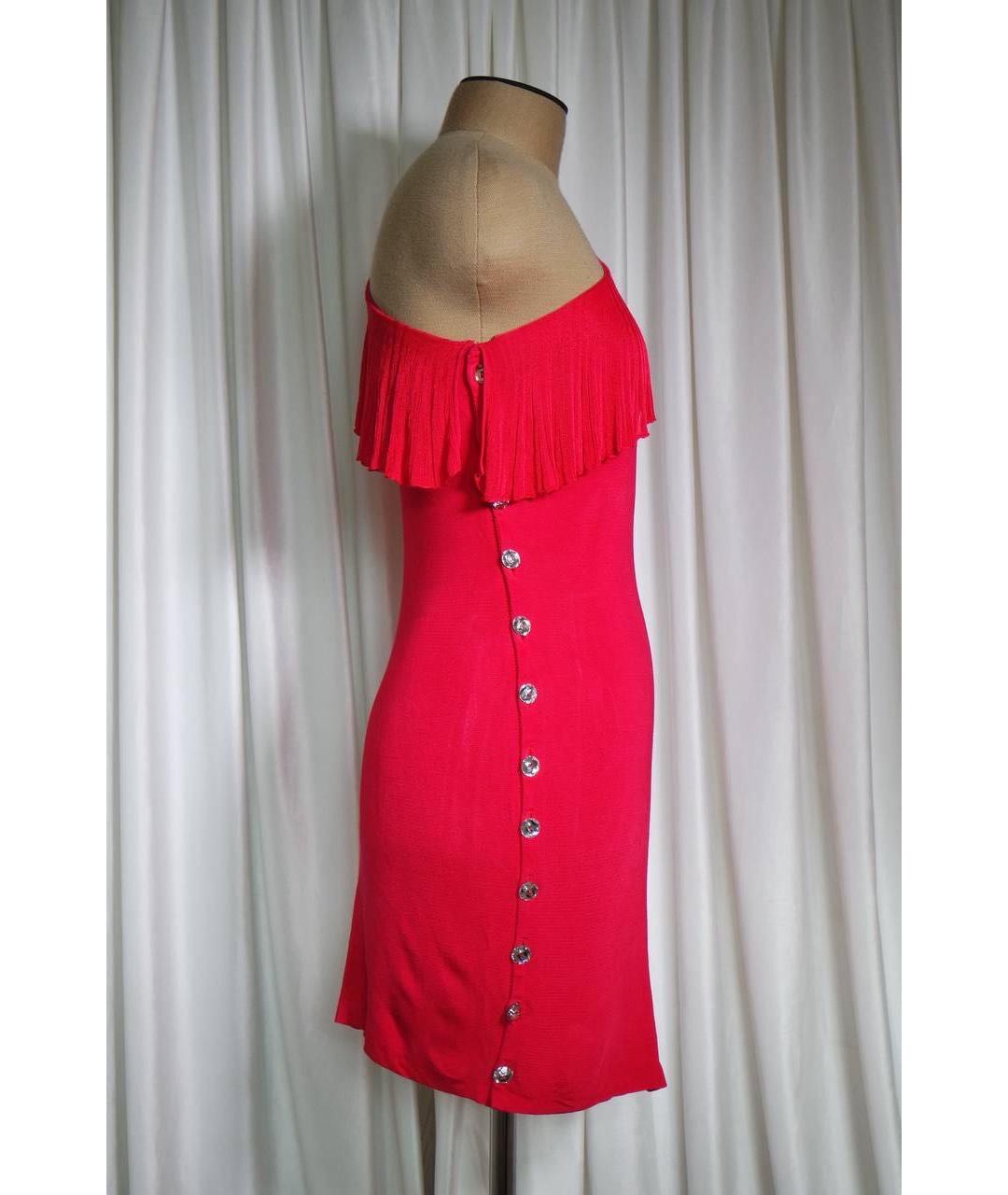 AZZARO Фуксия вискозное коктейльное платье, фото 4