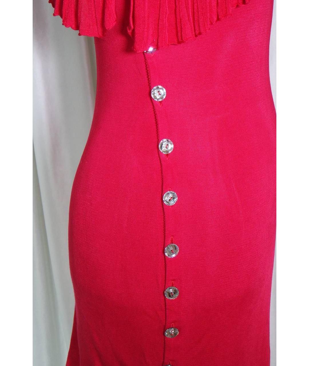 AZZARO Фуксия вискозное коктейльное платье, фото 8