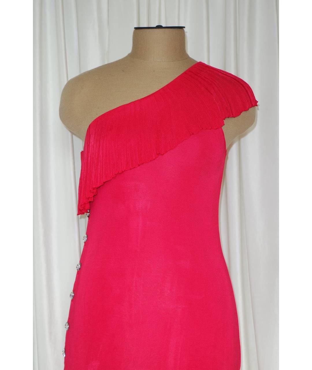 AZZARO Фуксия вискозное коктейльное платье, фото 6